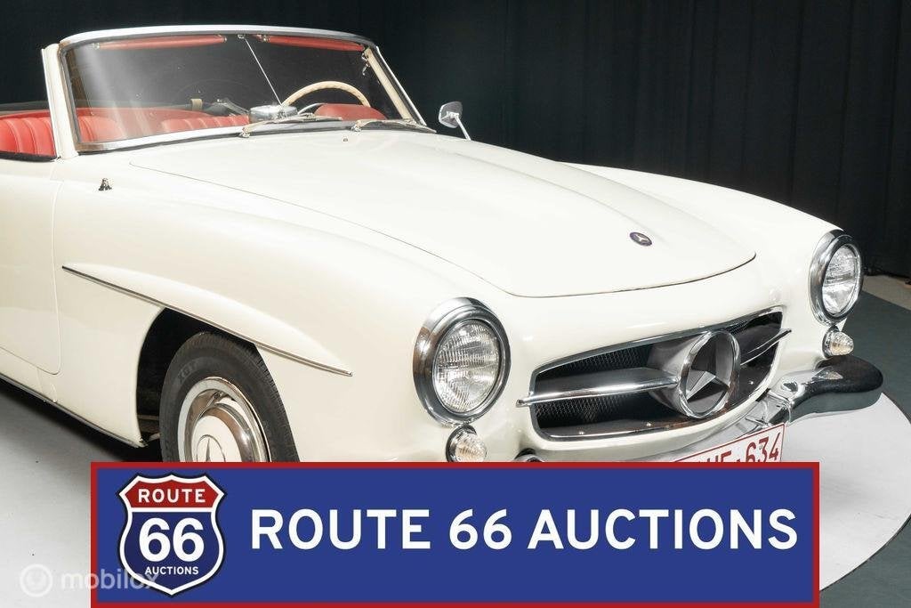 Mercedes-Benz 190 SL | 1959 | Route 66 Auctions, Auto's, Oldtimers, Overige carrosserieën, Zwart, Mercedes-Benz, Bedrijf