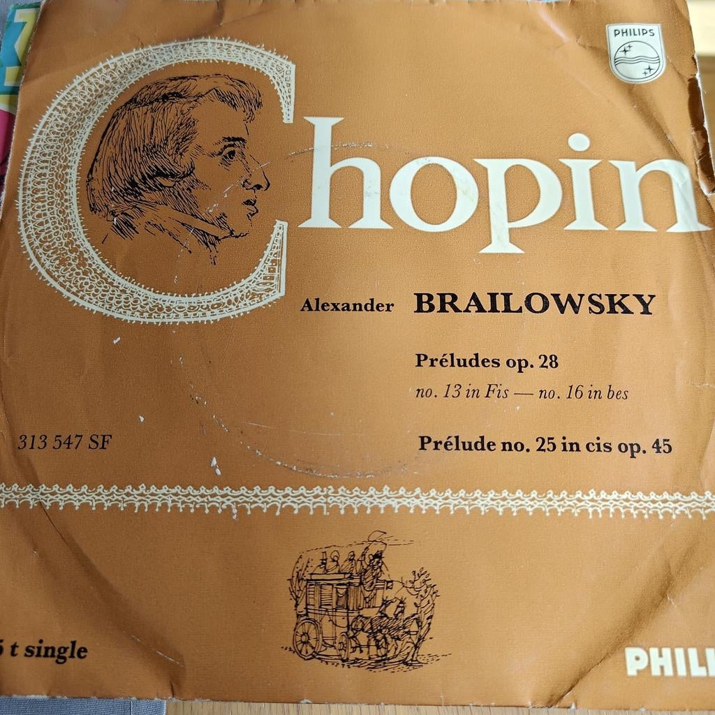 Chopin Préludes - Alexander Brailowsky (Philips single), Cd's en Dvd's, Vinyl Singles, Gebruikt, 7 inch, Ophalen of Verzenden