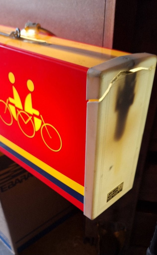 Lichtbak, lichtreclame, reclame voor Batavus fietsen., Verzamelen, Merken en Reclamevoorwerpen, Ophalen, Gebruikt, ., Lichtbak of (neon) lamp