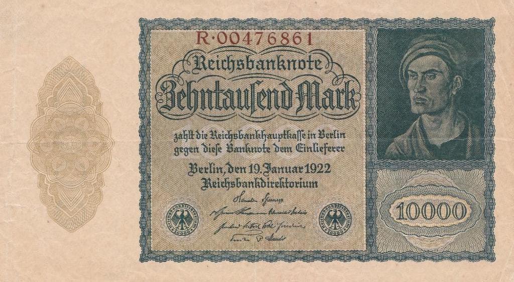 10.000 Mark Duitsland 1922, Postzegels en Munten, Bankbiljetten | Europa | Niet-Eurobiljetten, Ophalen of Verzenden, Duitsland