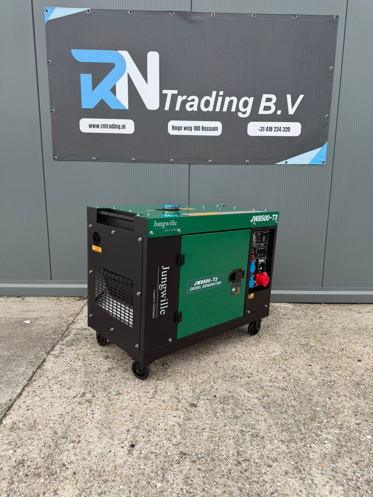Jungwille JW8500-T3 Diesel Generator 8 kVA – NIEUW, Ophalen, Nieuw, 5 tot 10 kVA, Elektrisch startend