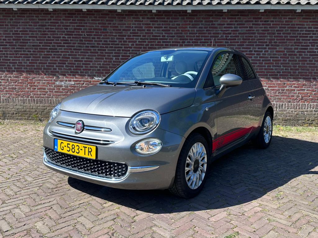 Fiat 500 1.2 69pk Start & Stop Dualogic 2019 Grijs, 40 €/maand, 4 cilinders, 4 stoelen, Leder en Stof