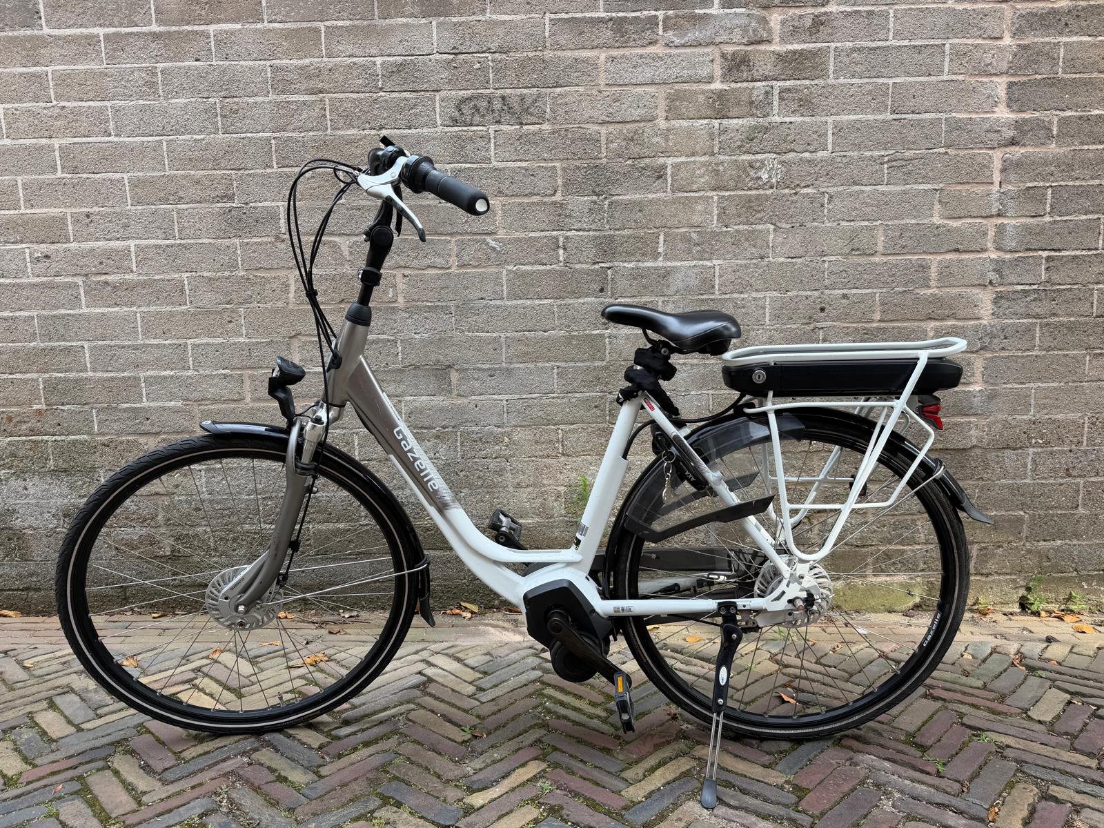 Gazelle orange damesfiets elektrisch middenmotor, Ophalen, Gebruikt, 51 tot 55 cm, 50 km per accu of meer