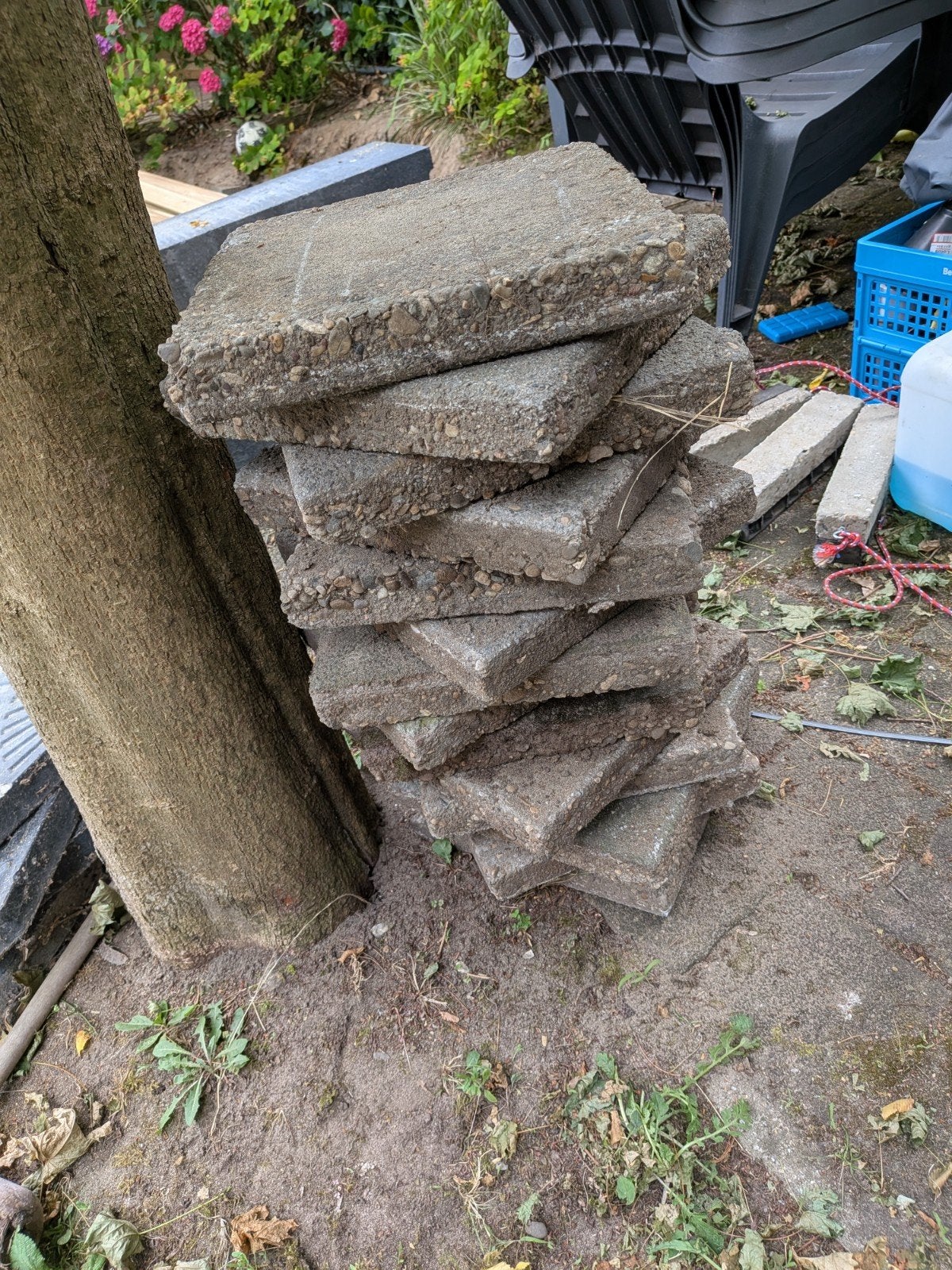Betontegels 30x30cm, Ophalen, Gebruikt, Beton, Terrastegels