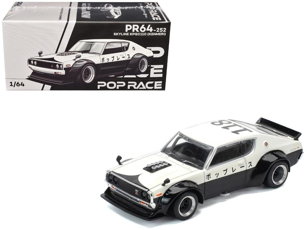 Nissan Skyline KPGC110 (Kenmeri) van Pop Race 1/64 #252, Ophalen of Verzenden, Nieuw, Auto