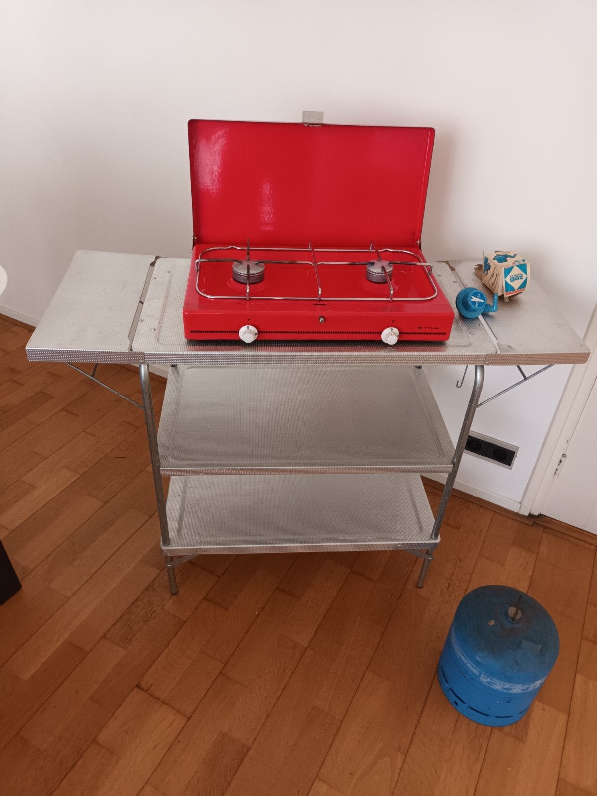 Etna Camping Kookset met Gasfles en Tafel, Ophalen, Gebruikt