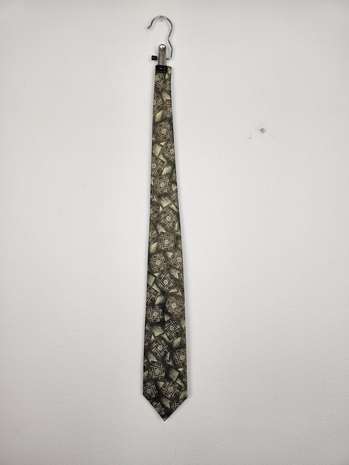 Vintage Altio Amsterdam stropdas met patroon, Meerkleurig, Altio Amsterdam, Ophalen of Verzenden, Zo goed als nieuw