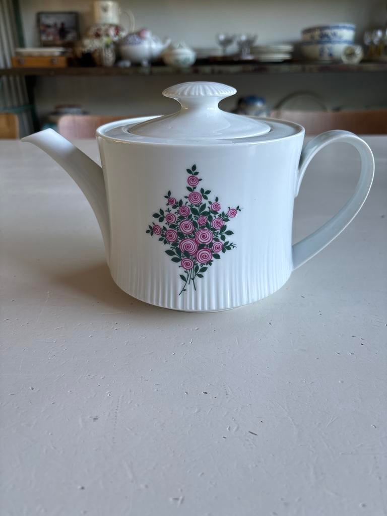 Vintage Thomas Germany Theepot met Rozen Decor, Ophalen of Verzenden
