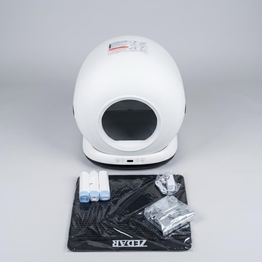 Automatische Kattenbak - Zedar K1200, Dieren en Toebehoren, Ophalen of Verzenden, Zelfreinigend, Zo goed als nieuw, Open