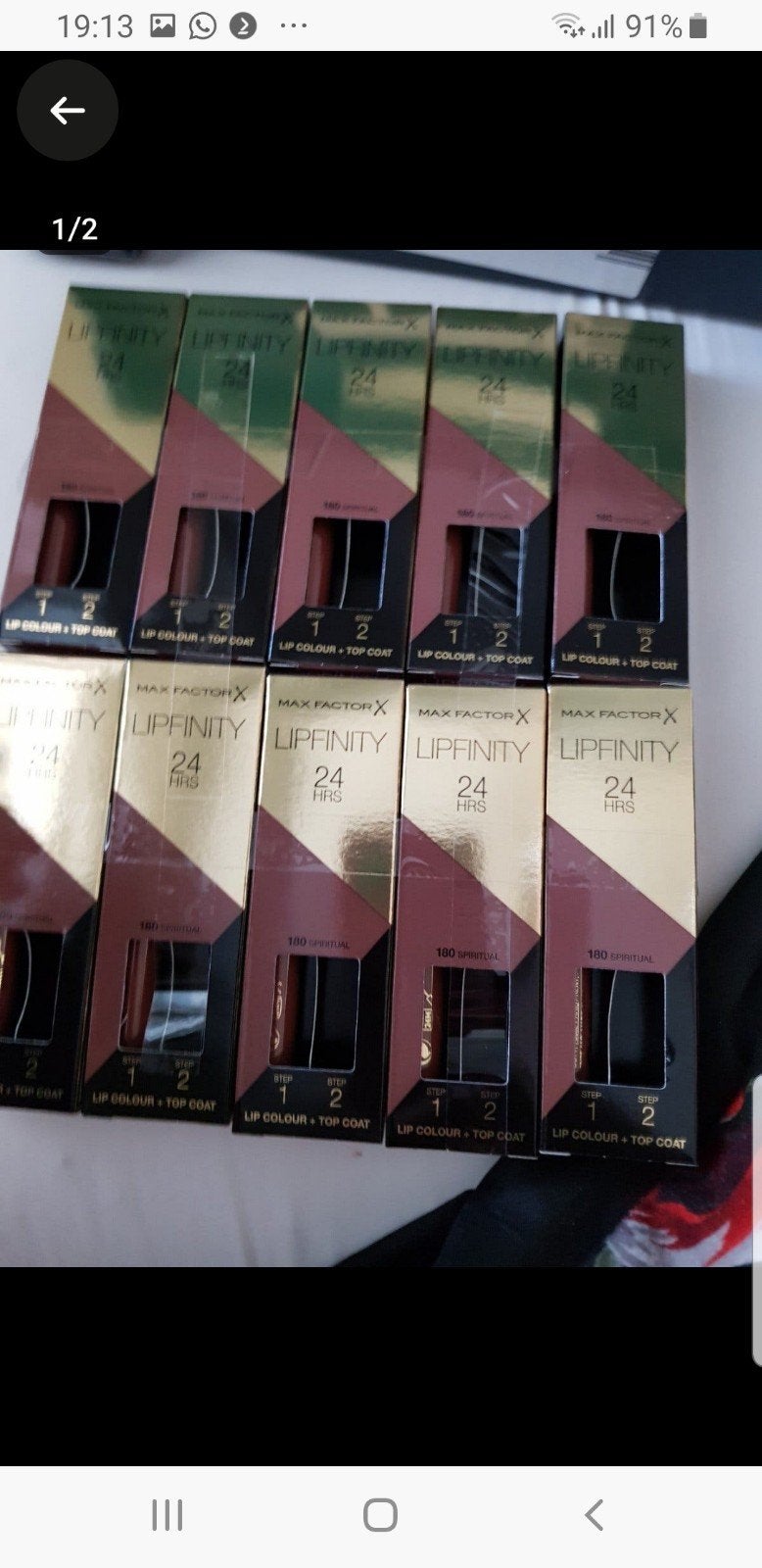 10 stuks maxfactor lipfinity zonder topcoat nr 180, Verzenden, Nieuw, Overige kleuren, Lippen