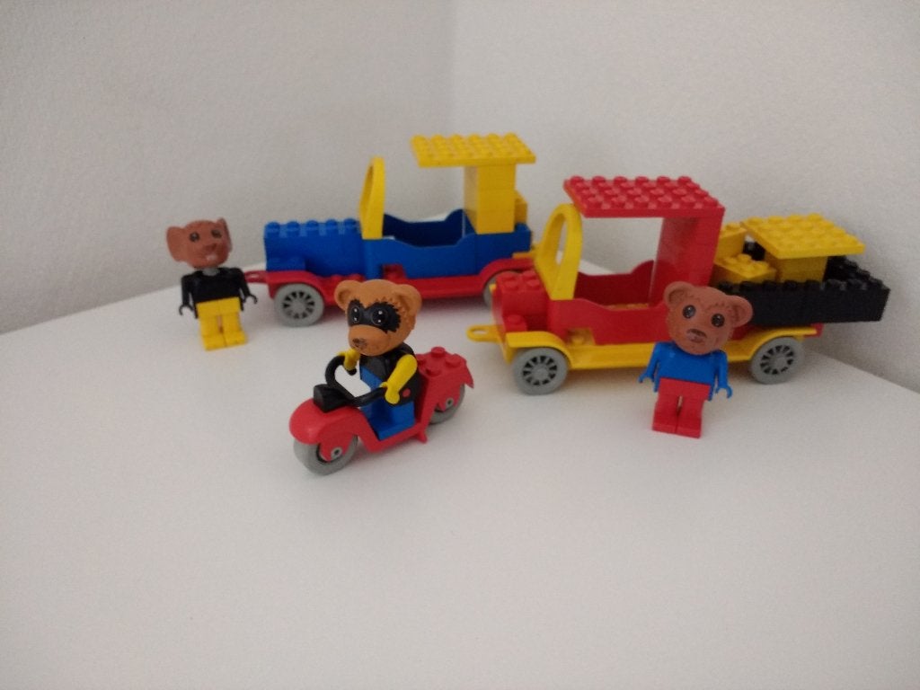 Lego Fabuland 324 328 329 auto's en scooter, Gebruikt, Compleet, Lego, Ophalen of Verzenden