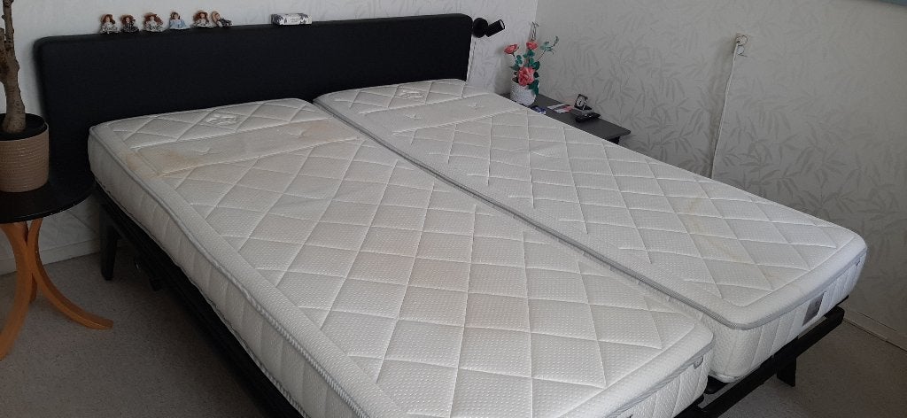 Auping Bed Elektrisch, Ophalen, Zwart, Tweepersoons, 180 cm