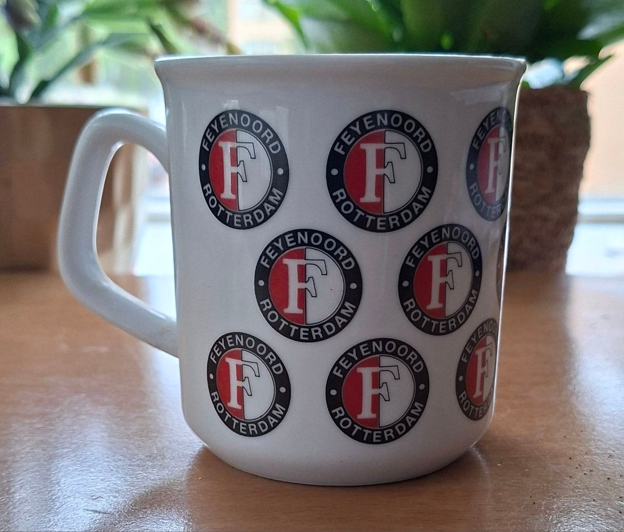 Vintage Feyenoord Mok, Verzamelen, Ophalen of Verzenden, Gebruikt, Feyenoord, Overige typen