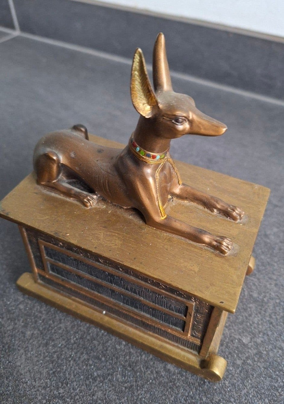 Gedetailleerd Anubis beeldje - Egyptische mythologie, Antiek en Kunst, Ophalen of Verzenden