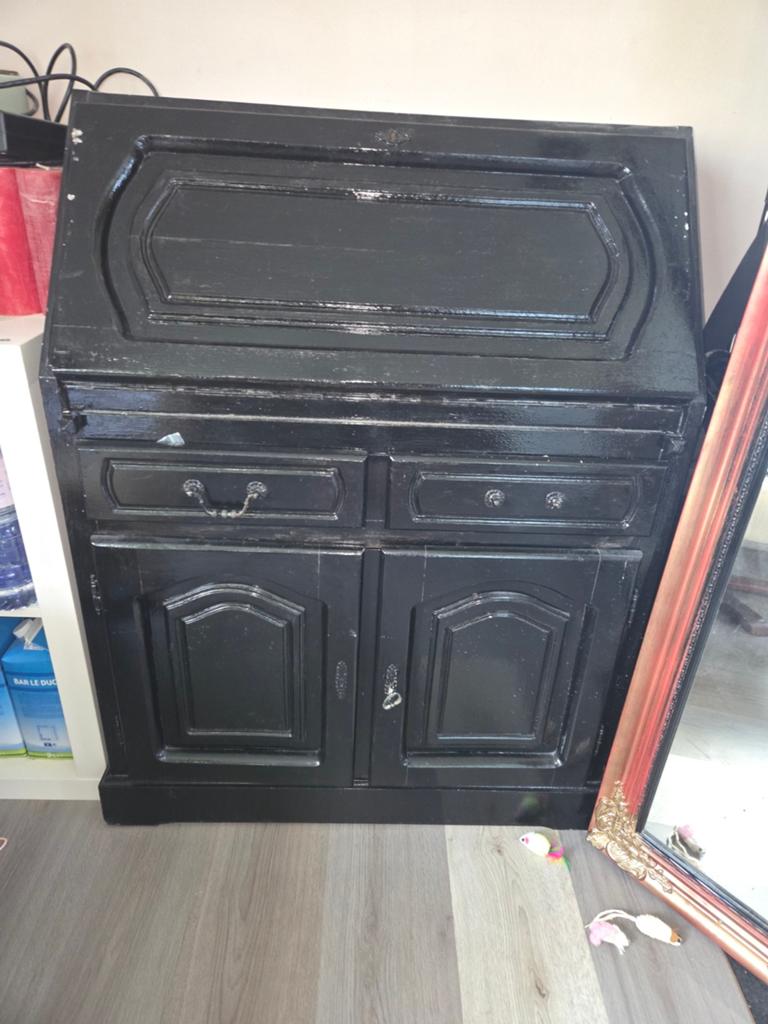 Antieke zwarte secretaire uit 1920, Ophalen