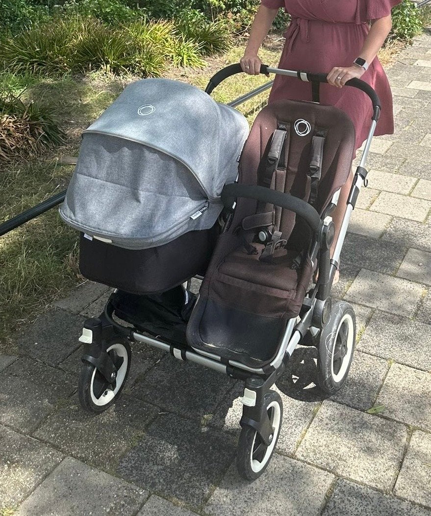 Bugaboo Donkey 2 Duo kinderwagen met reiswiegen, Ophalen, Gebruikt, Combiwagen, Duowagen