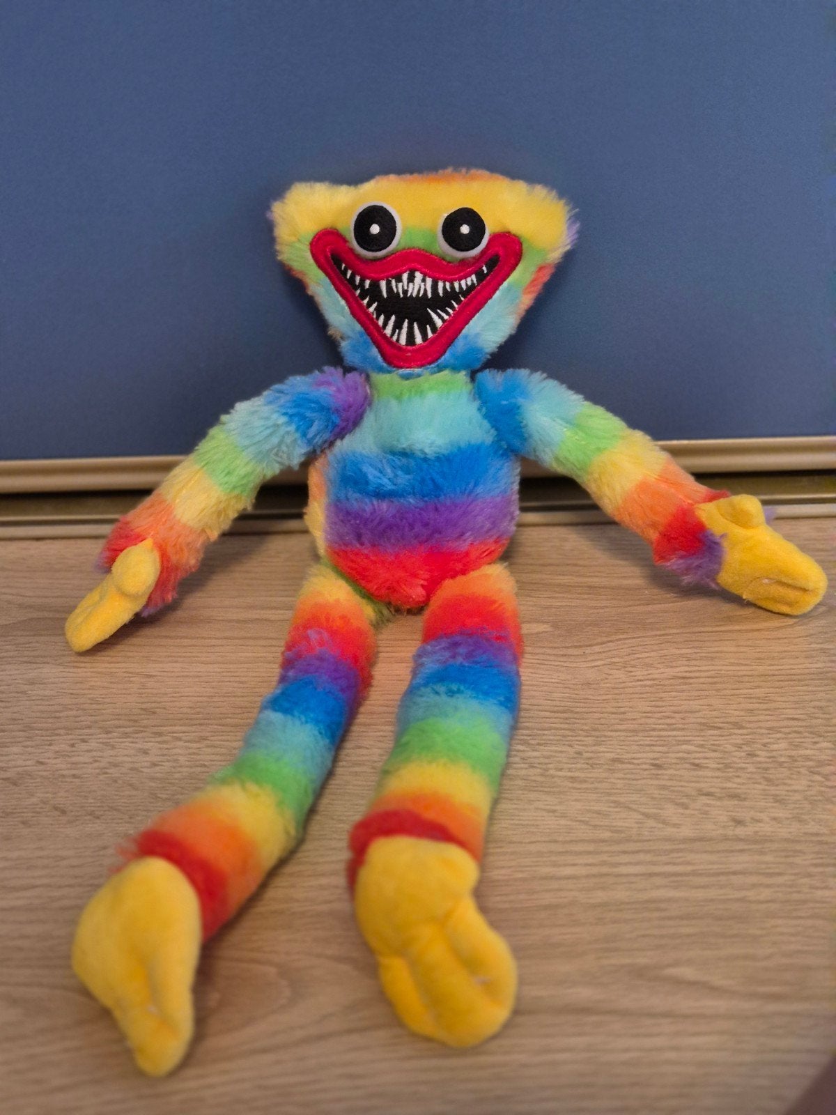 Huggy Wuggy Regenboog Knuffel - Poppy Playtime, Overige merken, Overige karakters, Overige typen, Ophalen of Verzenden