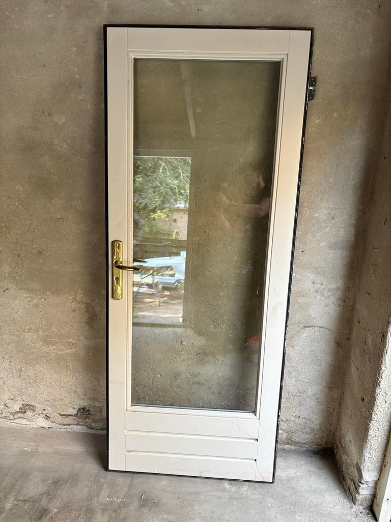Gebruikte Buitendeur met Glas en Klink, Ophalen, Gebruikt, 80 tot 100 cm, Buitendeur