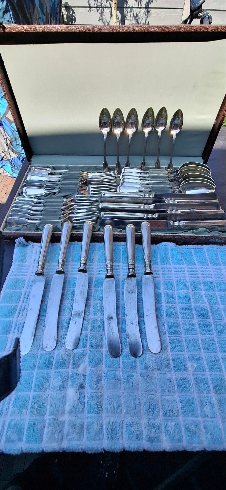 Vintage Bestekset in Koffer - verzilverd, Ophalen