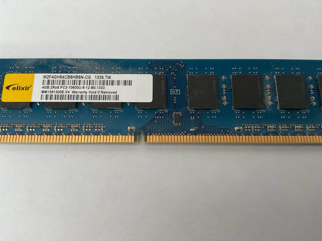 Elixir 4GB DDR3 RAM PC3-10600U Geheugenmodule, DDR3, Ophalen of Verzenden, Zo goed als nieuw, Desktop