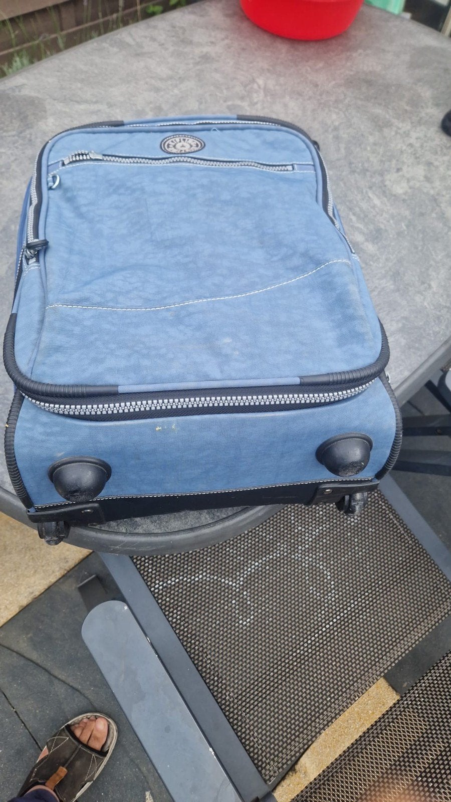 Kipling reiskoffer - Handbagage - Blauw, Wieltjes, Gebruikt, 20 tot 30 cm, Blauw