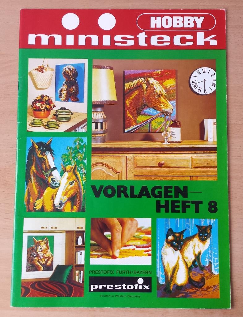 Ministeck - Voorbeeldboek nr. 8 - Elf Diermotieven, Hobby en Vrije tijd, Ministeck, Gebruikt, Voorbeeldboek, Ophalen of Verzenden
