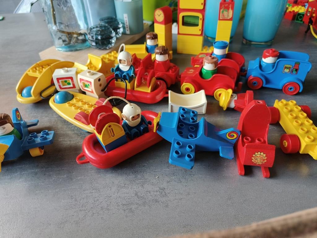 Vintage Duplo jaren '80 minus 1 duplo duiker en bootje, Kinderen en Baby's, Ophalen of Verzenden, Gebruikt, Duplo