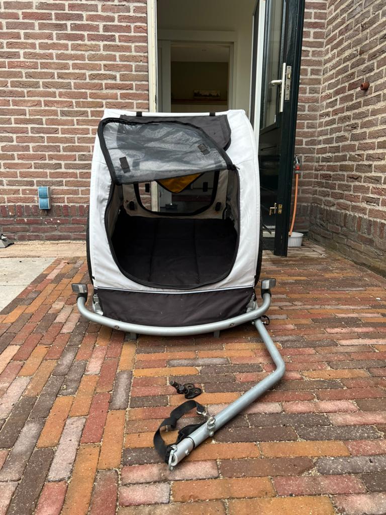 Fietskar hond Trixie grijs zwart geel, Dieren en Toebehoren, Honden-accessoires, Ophalen, Gebruikt