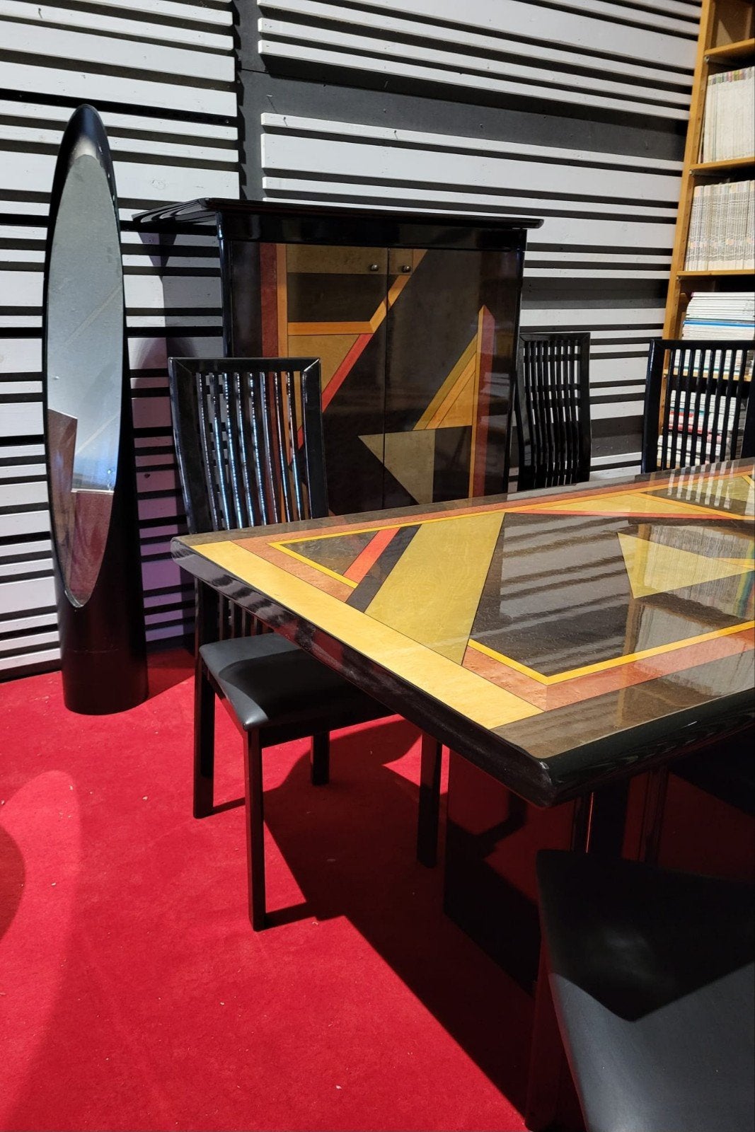 GC Colombo Italiaans design eettafel set Art Deco, Huis en Inrichting, Complete eetkamers, Zo goed als nieuw, 6 tot 8 stoelen