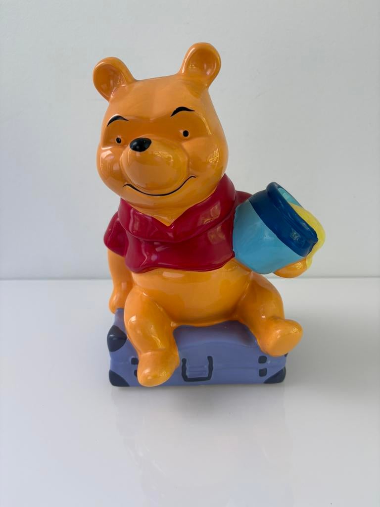 Winnie de Pooh, koektrommel in keramiek, Ophalen of Verzenden, Winnie de Poeh of vrienden, Zo goed als nieuw, Servies