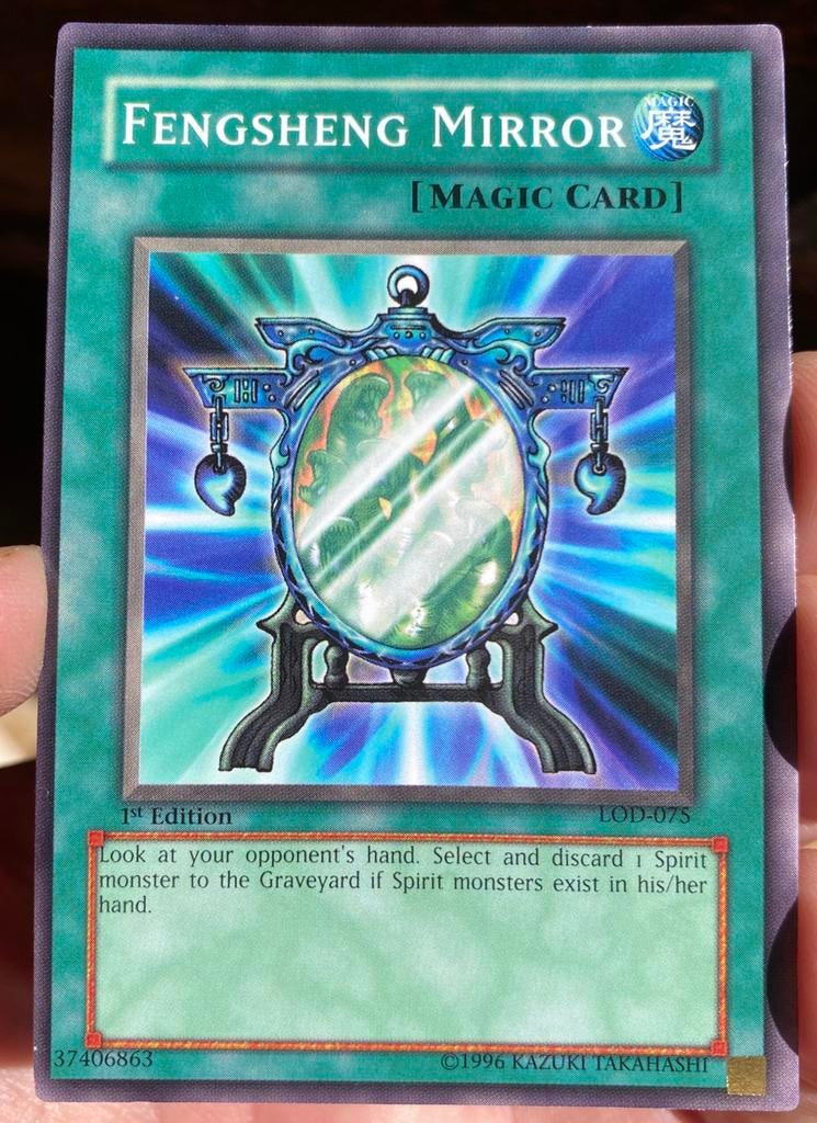 Yu-Gi-Oh! Fengsheng Mirror LOD 1st Edition Letters Misprint, Ophalen of Verzenden, Zo goed als nieuw, Losse kaart