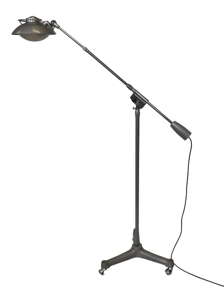 Vintage Solere vloerlamp op wieltjes Ferdinand Solère, Ophalen, Gebruikt, Solere, Metaal