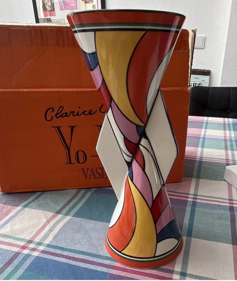 Clarice Cliff 'Swirls' Yo-Yo Vaas - Limited Edition Wedgwood, Ophalen