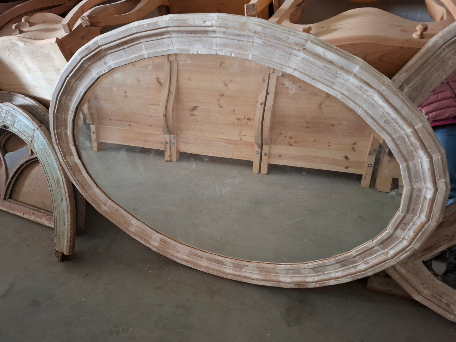 2x nieuwe landelijke stijl spiegels, Huis en Inrichting, Woonaccessoires | Spiegels, Ophalen, Rechthoekig, Minder dan 100 cm