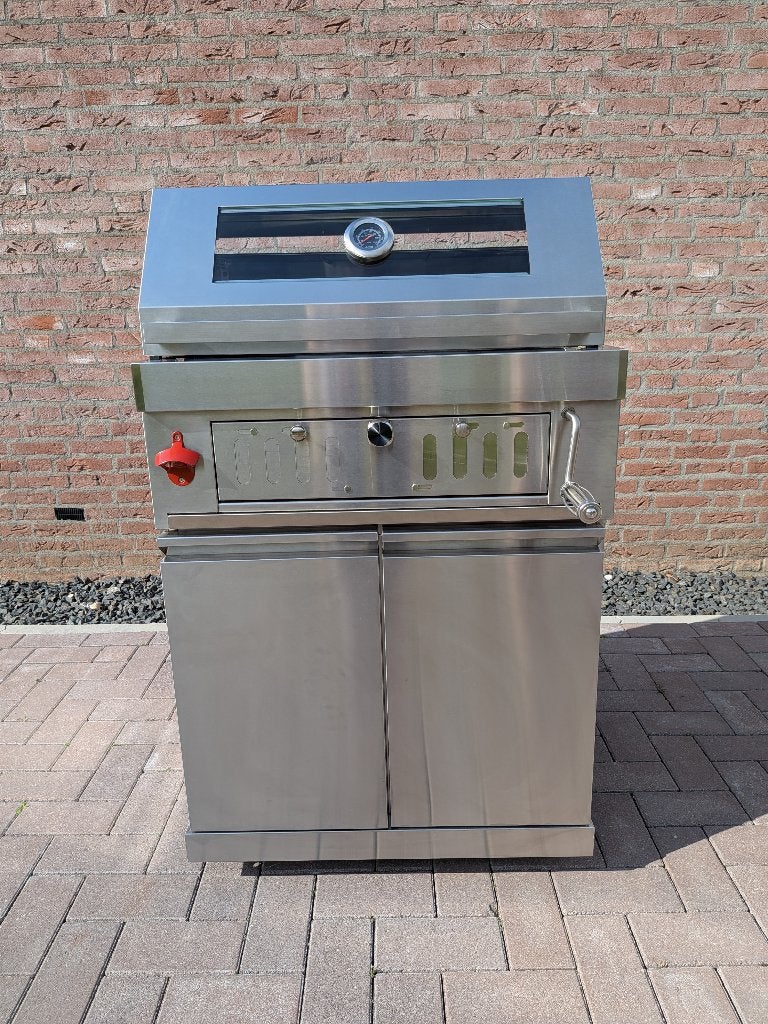 Vrijstaande houtskoolbarbecue – RVS304 – Zeer degelijk- BBQ, Tuin en Terras, Ophalen, Nieuw, Red Dragon