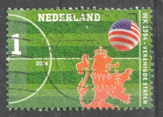 nvph 3192 WK Voetbal 2014 Verenigde staten, Ophalen of Verzenden, Na 1940, Gestempeld