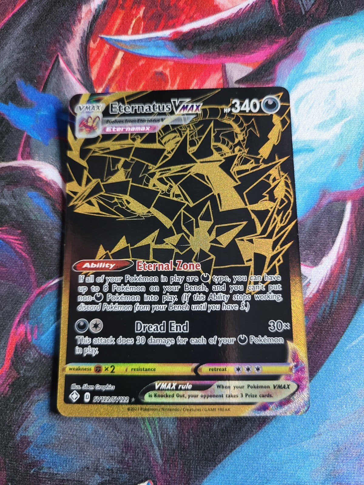 Eternatus VMax - Shining Fates #SV122/SV122, Hobby en Vrije tijd, Verzamelkaartspellen | Pokémon, Ophalen of Verzenden, Zo goed als nieuw