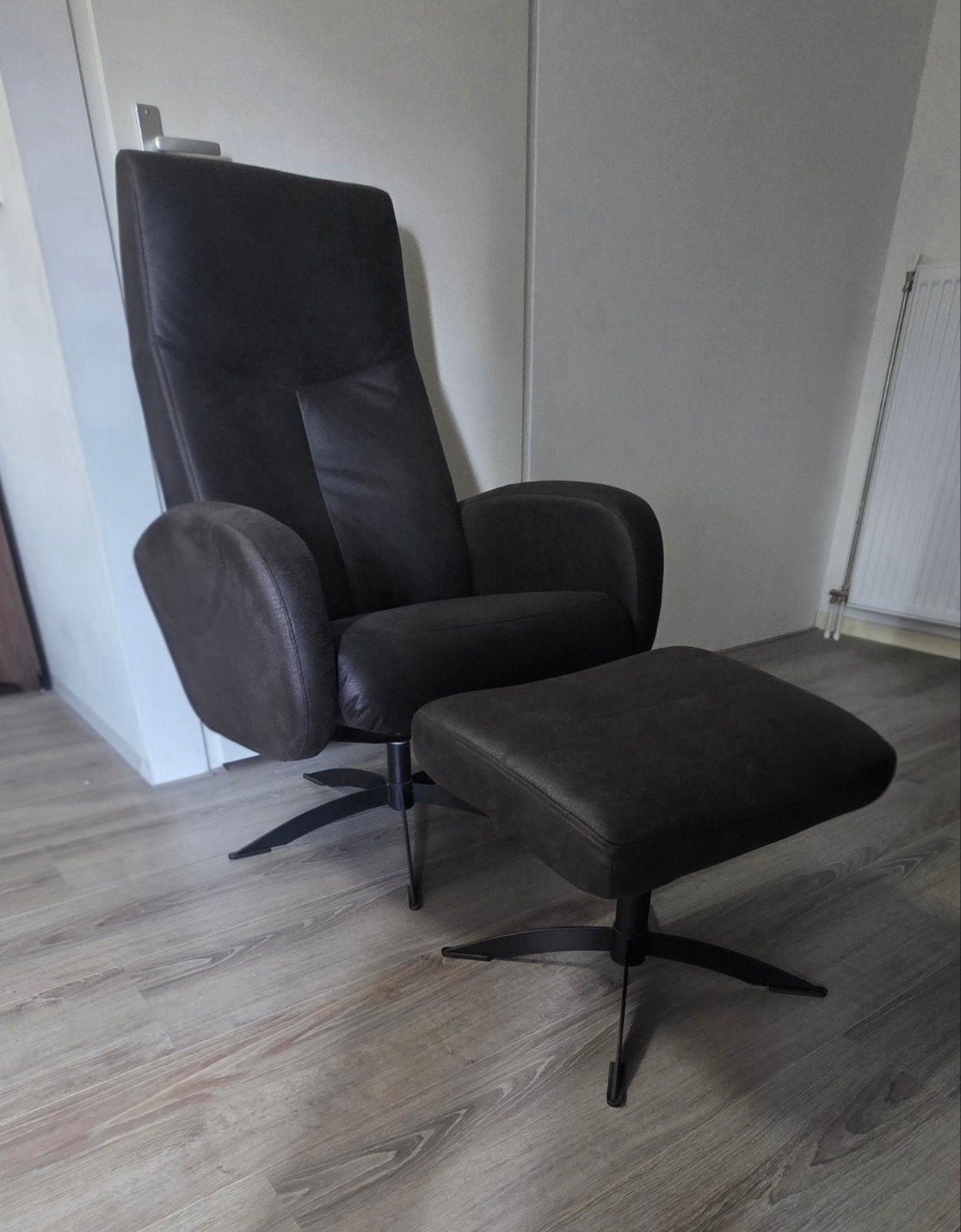 Woonexpress relaxfauteuil fauteuil Gelderland stof grijs, Ophalen, Zo goed als nieuw, Stof