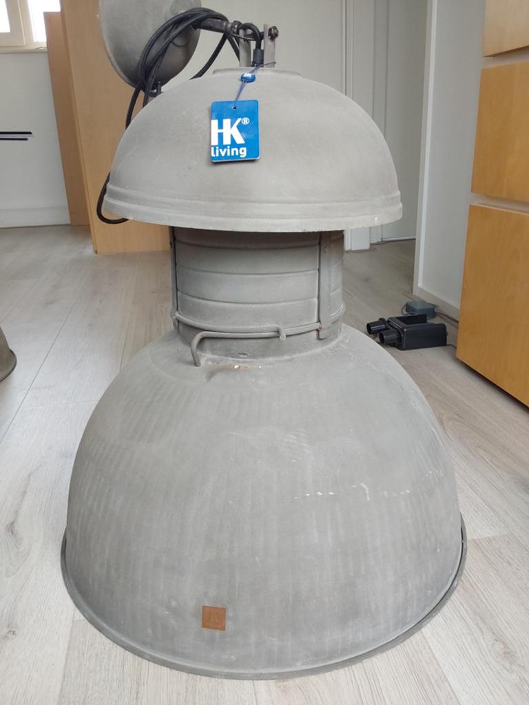 HKLIVING  ( warehouse) industriele hanglampen XL., Ophalen, Gebruikt, 50 tot 75 cm, Metaal