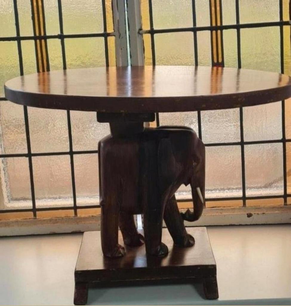 Vintage houten bijzettafeltje/sidetable/olifant, Ophalen