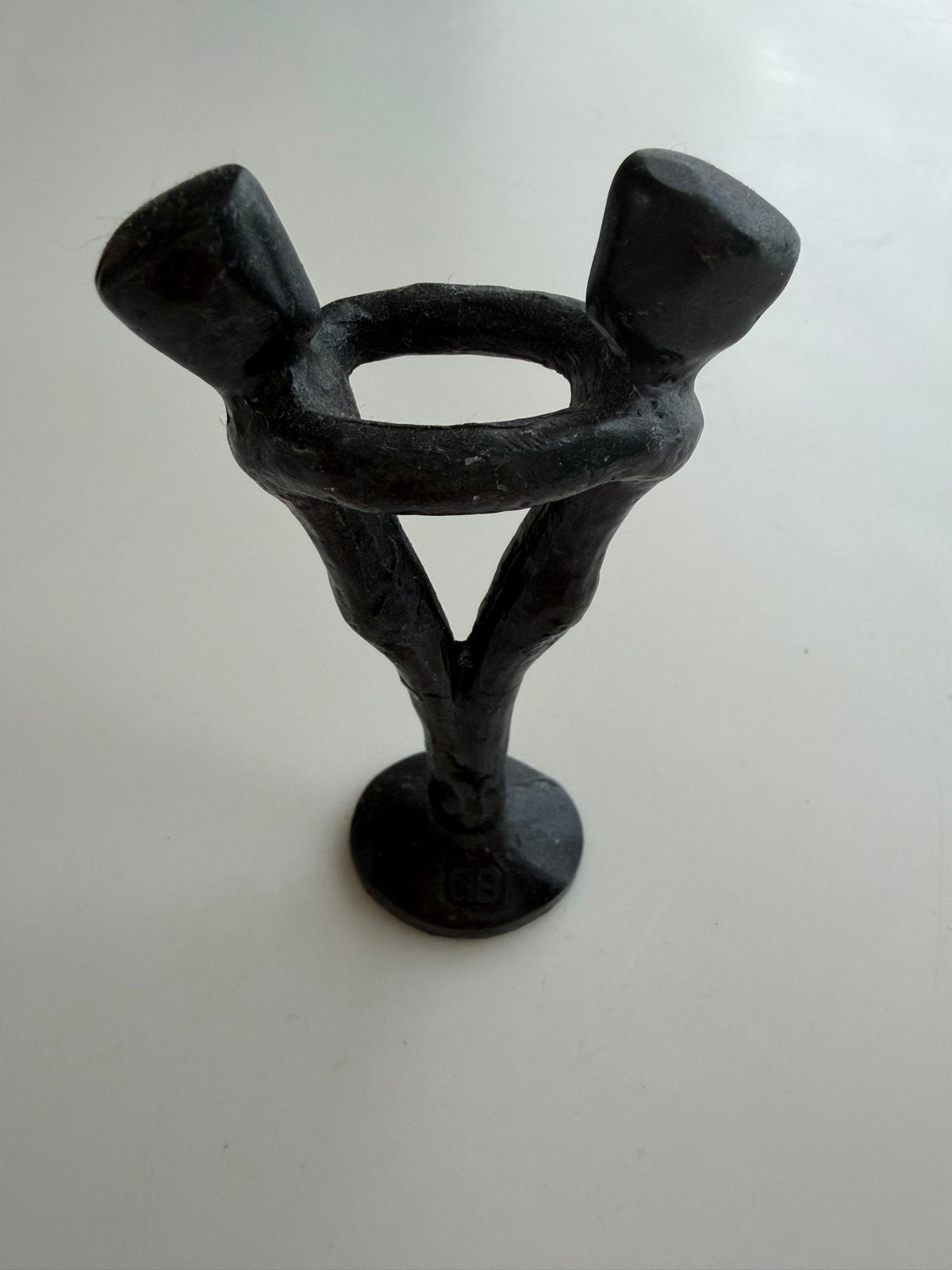 Abstract bronzen beeldje, 10 cm hoog, Minder dan 20 cm, Ophalen of Verzenden, Brons, Beeld