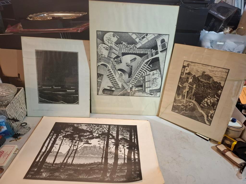 M.C. Escher en andere grafische werken, Ophalen, Gebruikt, A1 t/m A3
