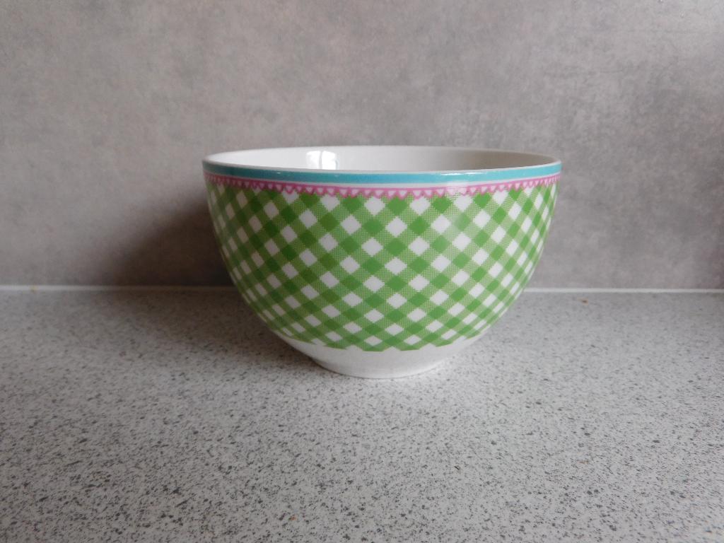 Kom 12,5 cm. Groen Ruit Lofjuuw, Ophalen of Verzenden, Zo goed als nieuw, Kom(men), Overige stijlen