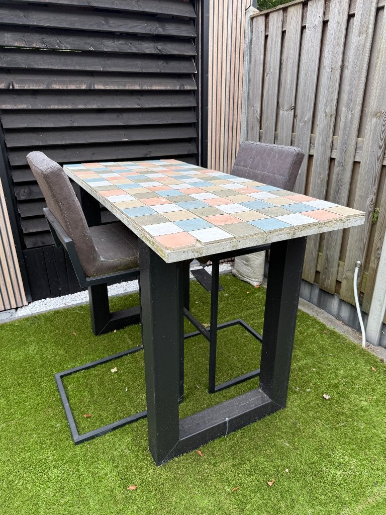 GRATIS Bartafel met U poten gepoedercoat, Ophalen, Gebruikt