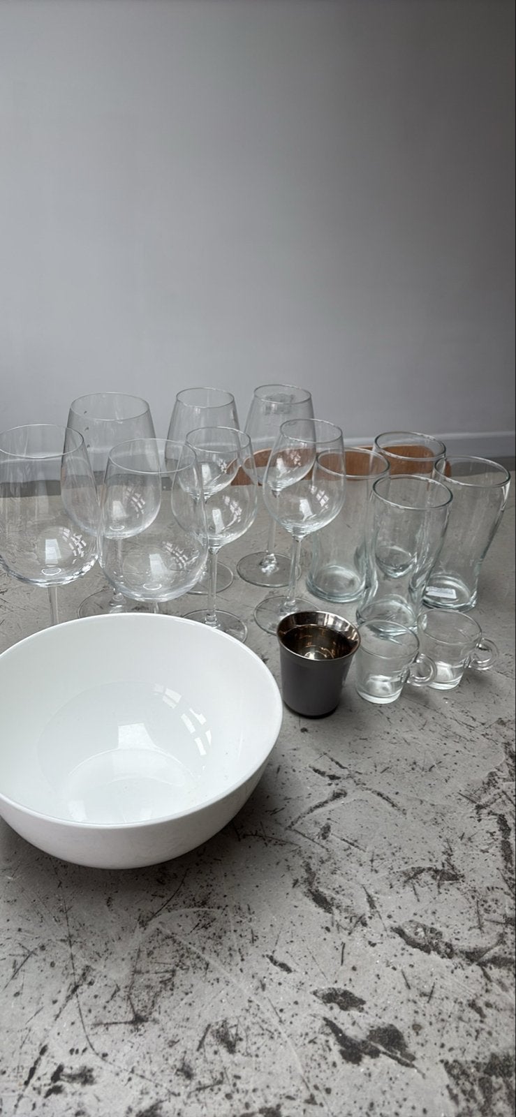 Diverse glazen en schalen set - Gebruikt, Ophalen, Gebruikt, Glas, Glas of Glazen