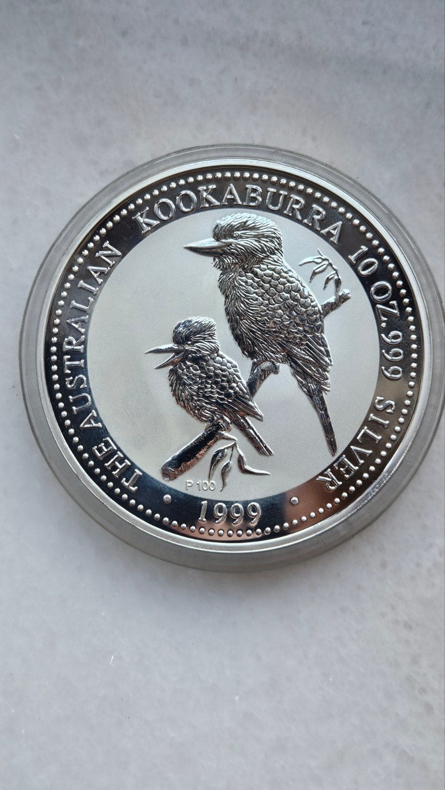 10 ounce kookaburra 1999, Ophalen of Verzenden, Zilver