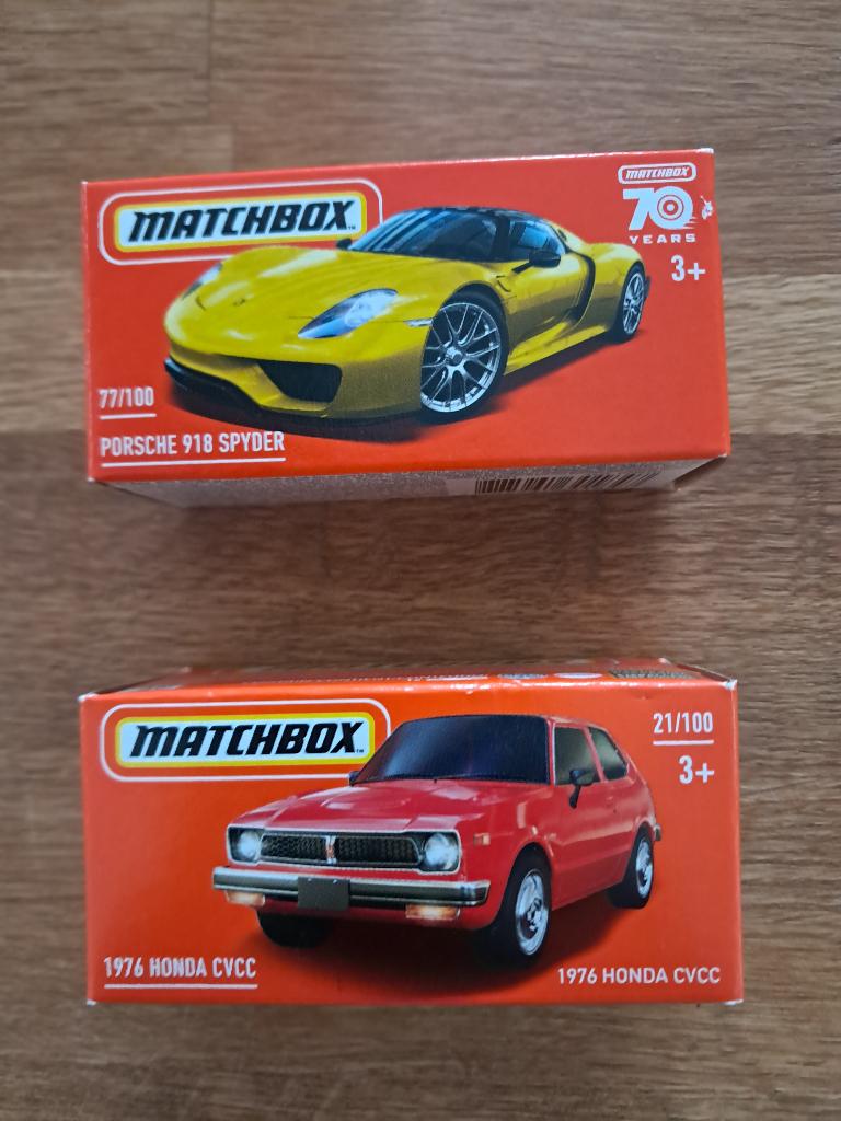 Matchbox Honda en Porsche nieuw in doos, Overige merken, 1:50 of kleiner, Auto, Nieuw