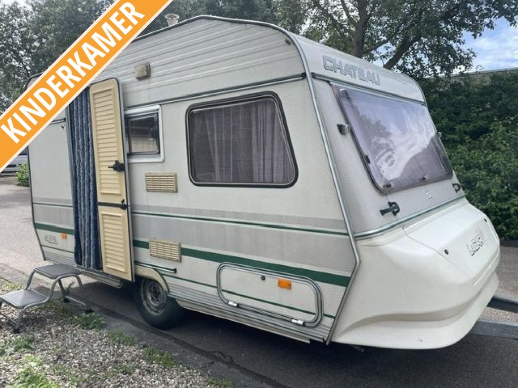 Chateau La Car Trophee 400 1994; 2xzit stapelbed; tent+luif, Caravans en Kamperen, Overige typen, Chateau, Schokbreker, Bedrijf