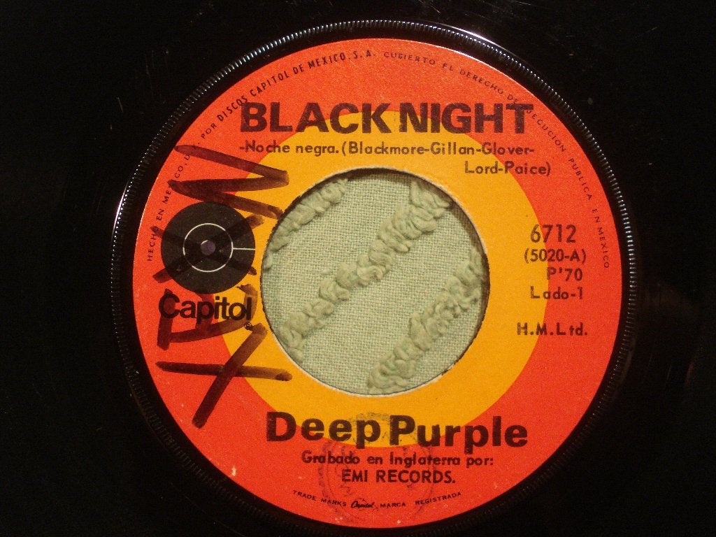 Deep Purple 7" Vinyl Single: ‘Black night’ (Mexico), Cd's en Dvd's, Ophalen of Verzenden, Gebruikt, 7 inch, Rock en Metal