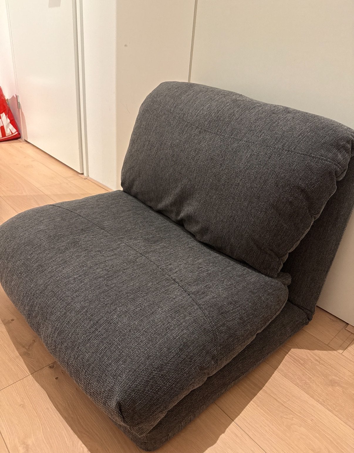 VEGGER slaapfauteuil grijs - JYSK, 75 tot 100 cm, Ophalen of Verzenden, Zo goed als nieuw, Stof